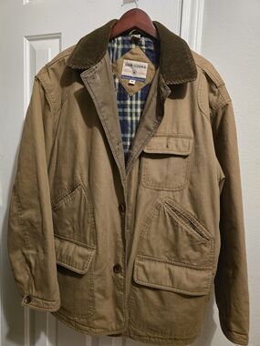 High Sierra Brown/Tan Canvas Field Jacket with Corduroy Collar